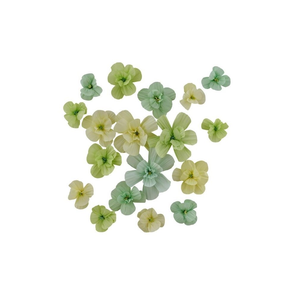 FIORI DECORATIVI CARTA VERDE D.30-25-20CM.